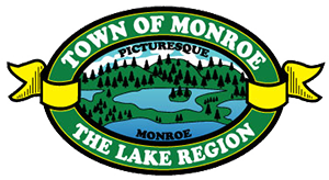 Home of the Monroe Classic. Logo of the Town of Monroe, NY; known as "Picturesque Monroe", a part of NY's "Lake Region"