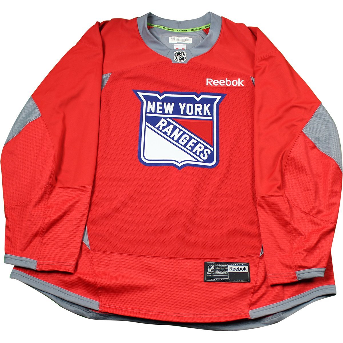 reebok new york rangers practice jersey