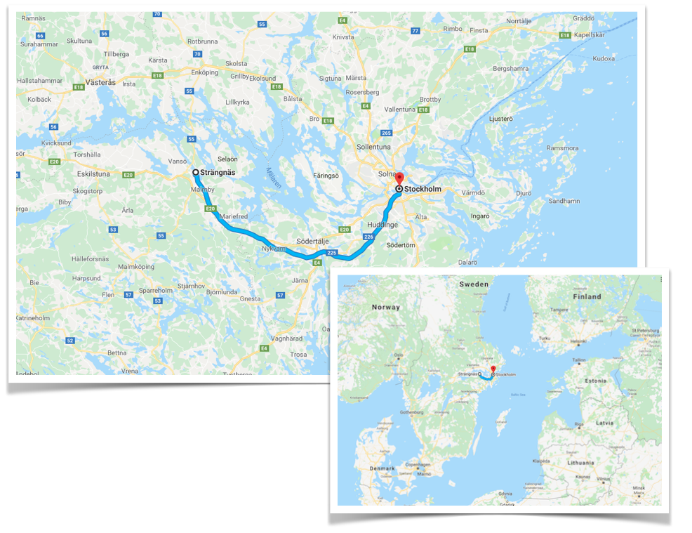 Map - Strängnäs, Sweden (courtesy, Google Maps)