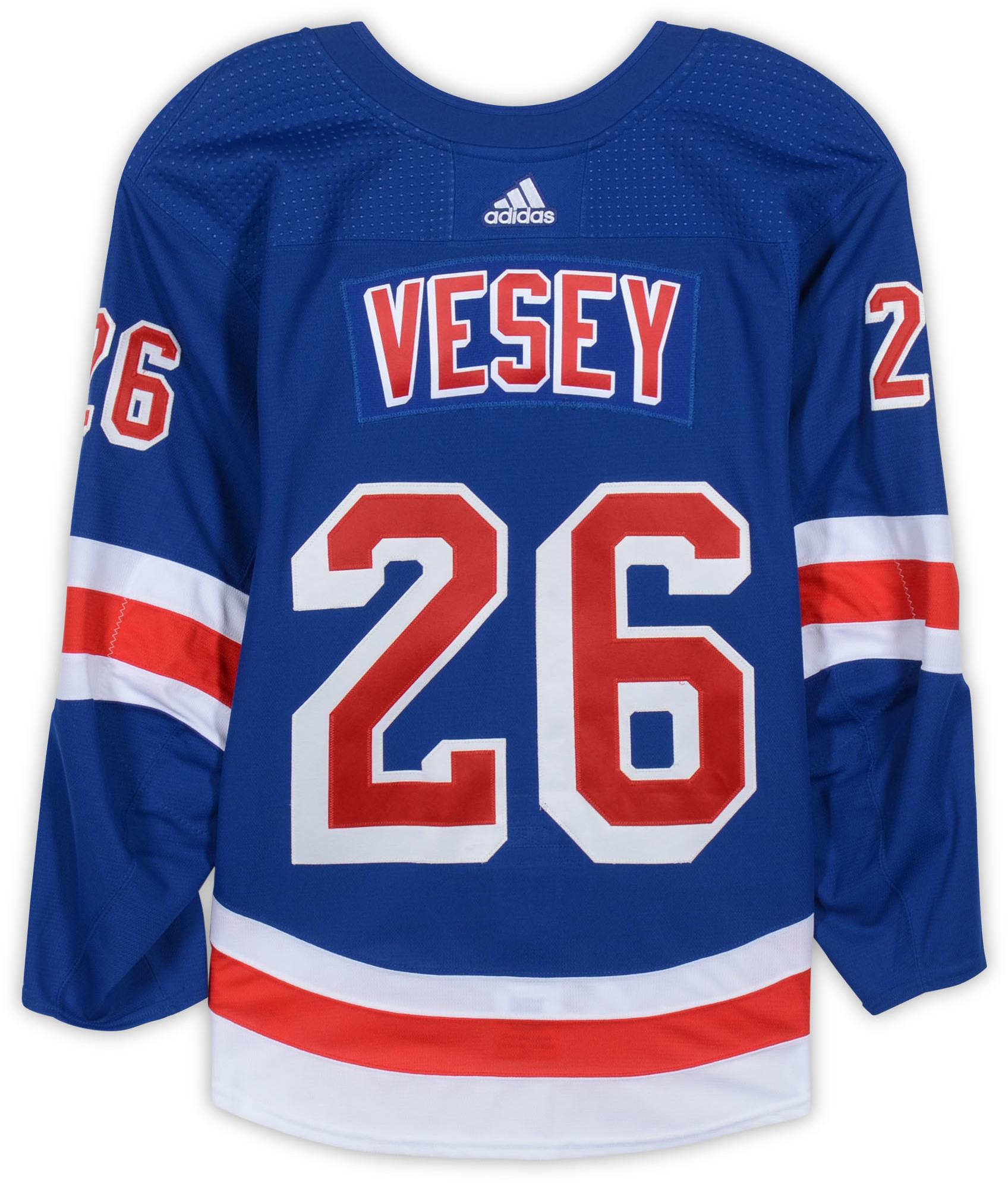 Jimmy Vesey New York Rangers Game Used 26 Blue Jersey From The