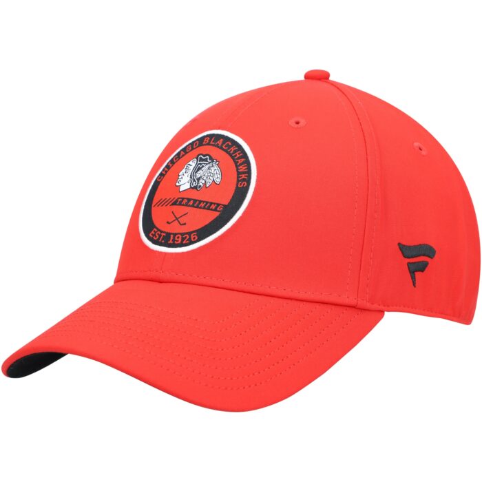 Men's Fanatics Branded Red Chicago Blackhawks Authentic Pro Team Training Camp Practice Flex Hat